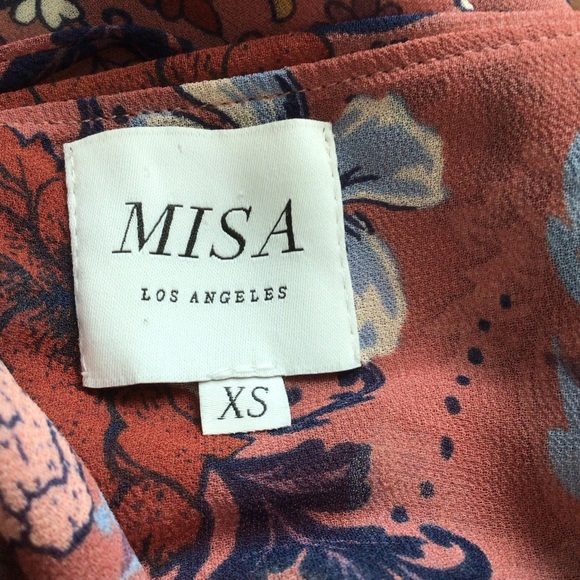 MISA Los Angeles Bardot floral maxi Dress XS - Picture 5 of 11